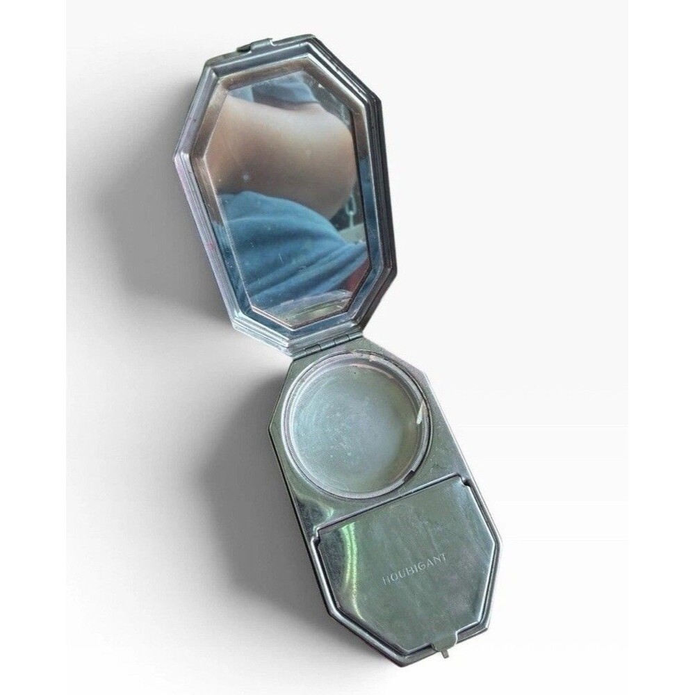 Vtg 1930s Houbigant Art Deco Double Vanity Compact Octagon Powder Rouge Mirror